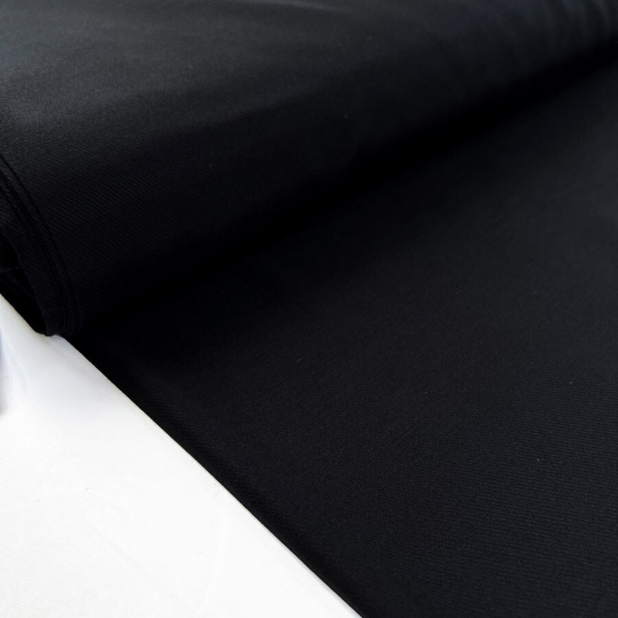 Twill Lining Black Viscose Cotton Satin Fabric Bolt