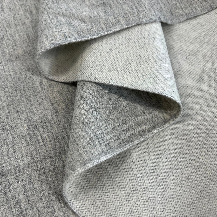 Two Suits Grey Marl Wool Suiting Fabric Fold