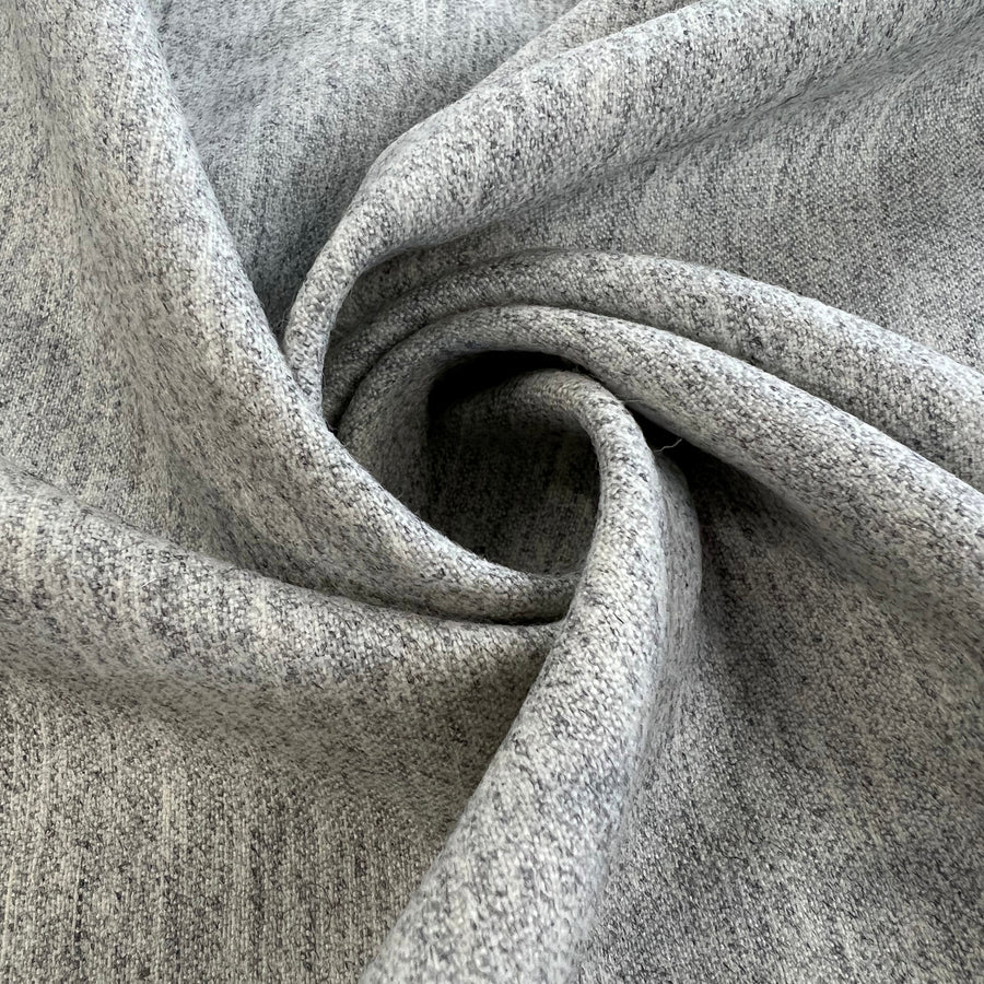 Two Suits Grey Marl Wool Suiting Fabric Twist