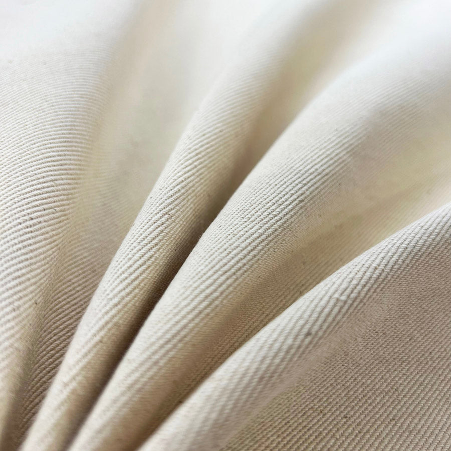 Unbleached Cotton Bull Denim Twill Fabric Natural Bull Durham