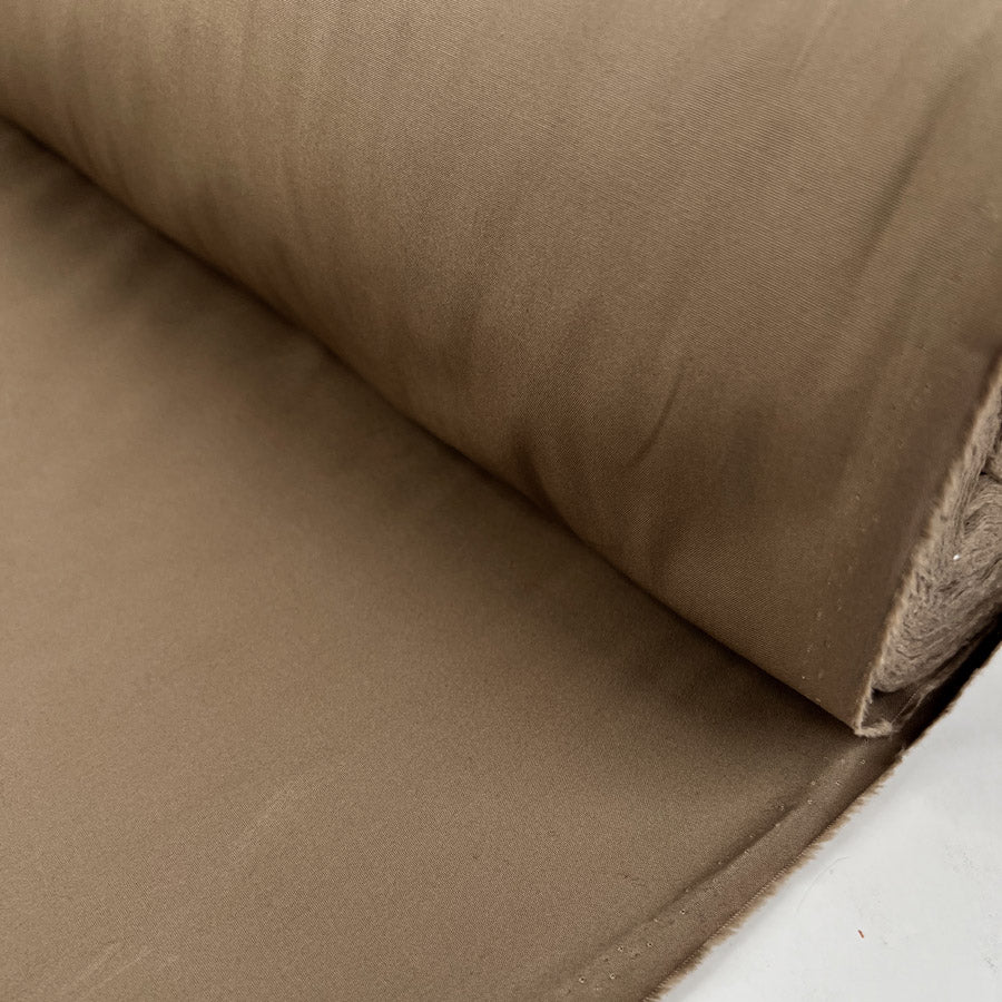 Urban Tailor Brown Beige Camel Plain Cotton Woven Trouser Fabric Roll