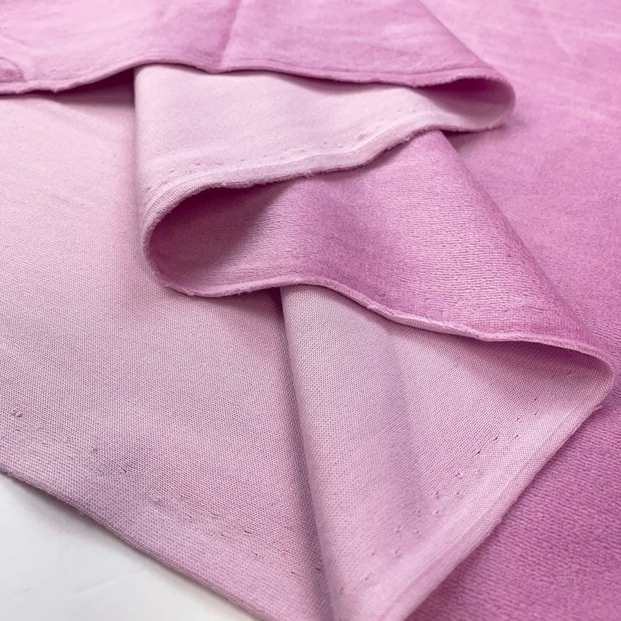 Velour Cotton Poly Fabric Serena Blush Reverse Fold