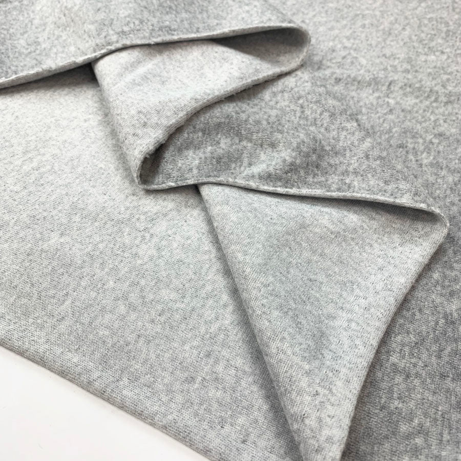 Velour Cotton Poly Fabric Serena Grey Marble Reverse Fold