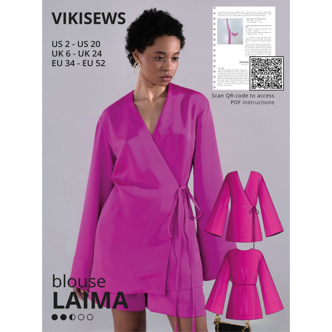 Vikisews Laima Blouse Sewing Pattern Cover
