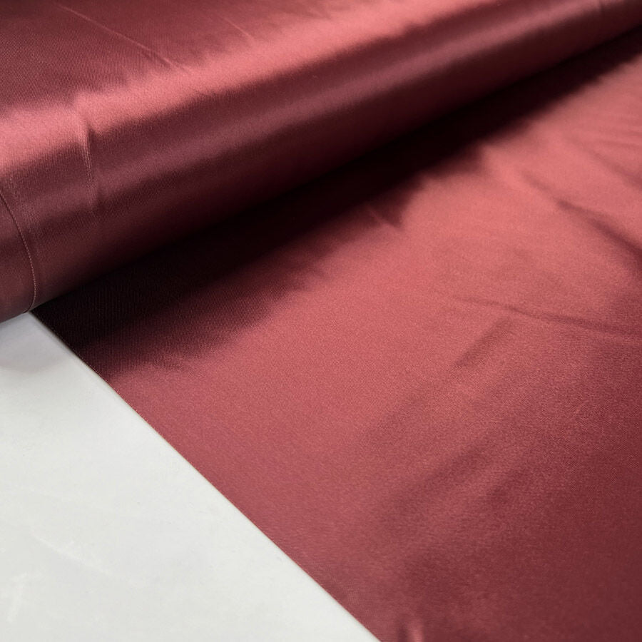 Viscose Acetate Lining Wine Red Woven Tailors Suit Dress Fabric Bolt