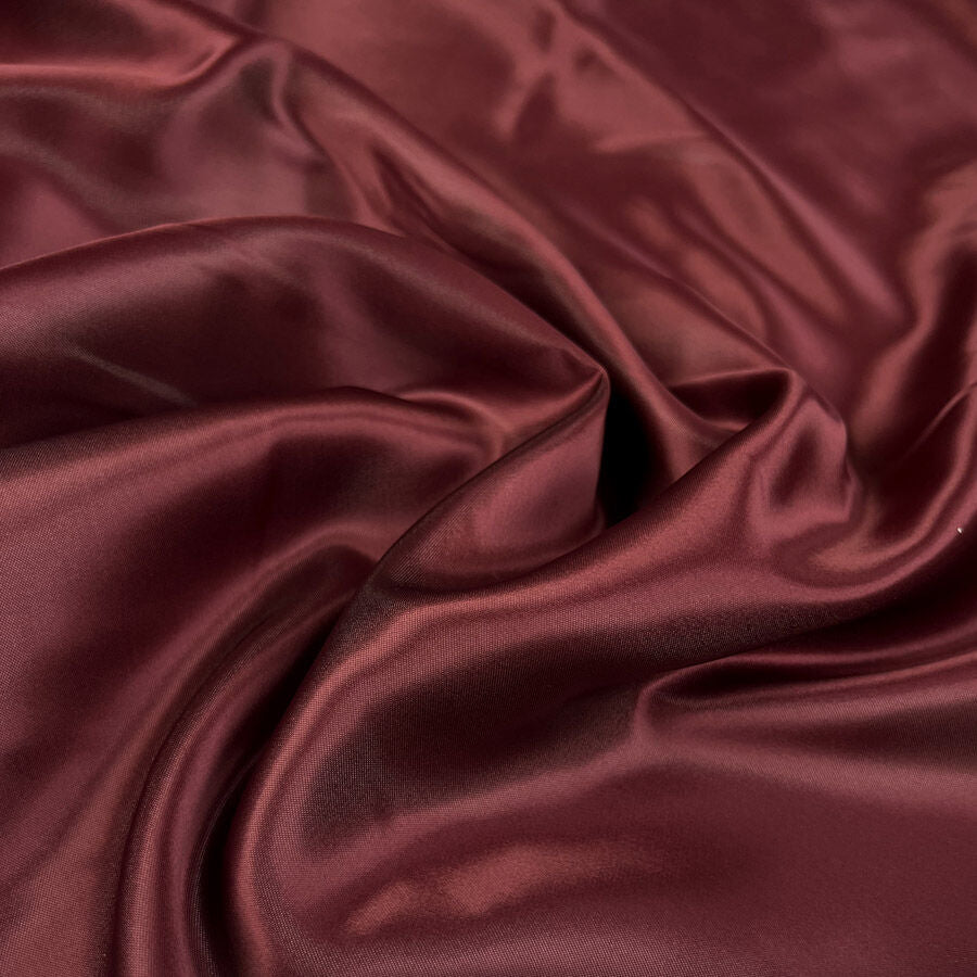 Viscose Acetate Lining Wine Red Woven Tailors Suit Dress Fabric