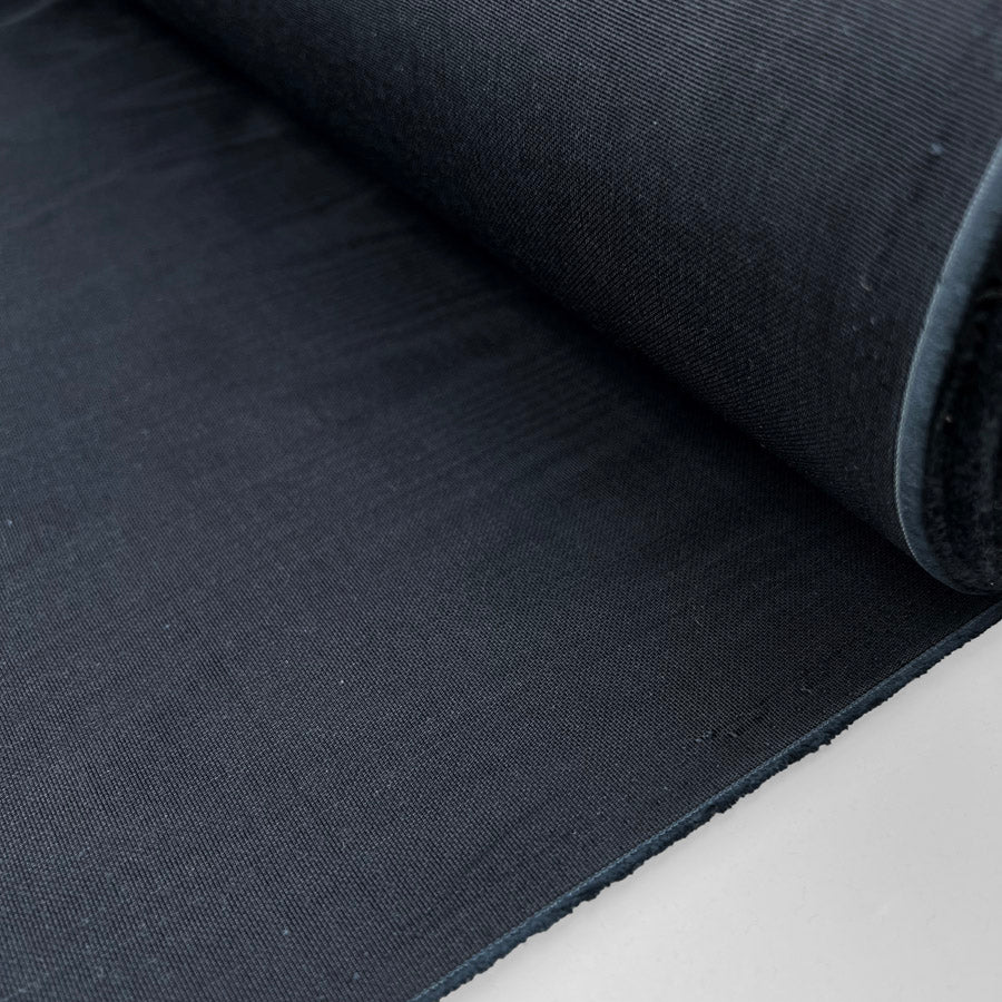 Viscose Fine Rib Trouser Fabric What Goes Around Navy Roll