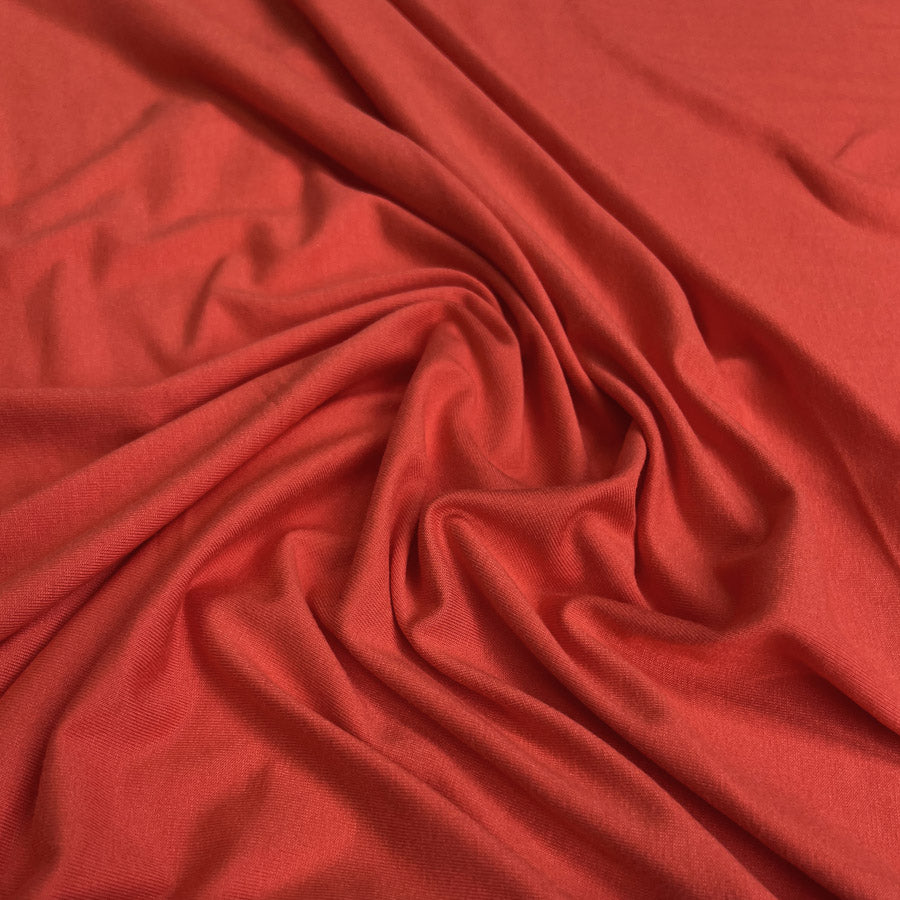 Viscose Jersey Rose Plain Pink Red Knitted Stretch Fabric