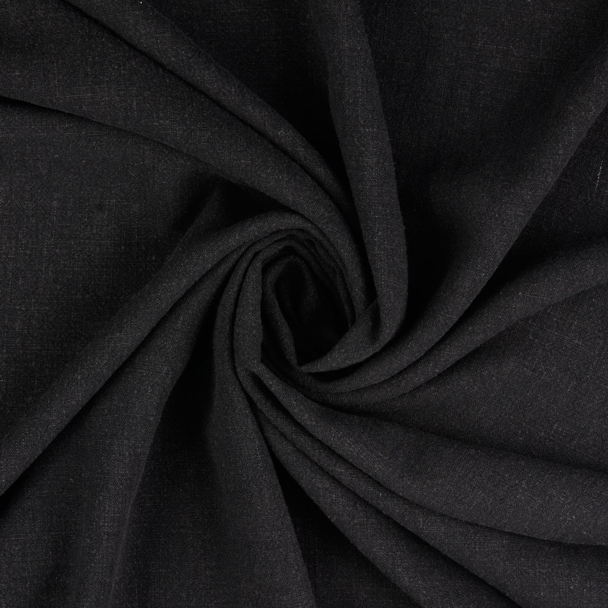 Viscose Linen Blend Dress Fabric Hector Black Twist