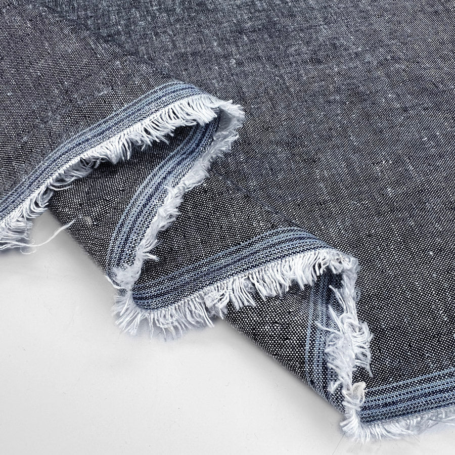 Viscose Linen Blend Grey Marl Shirting Fabric Mixed Up Fold