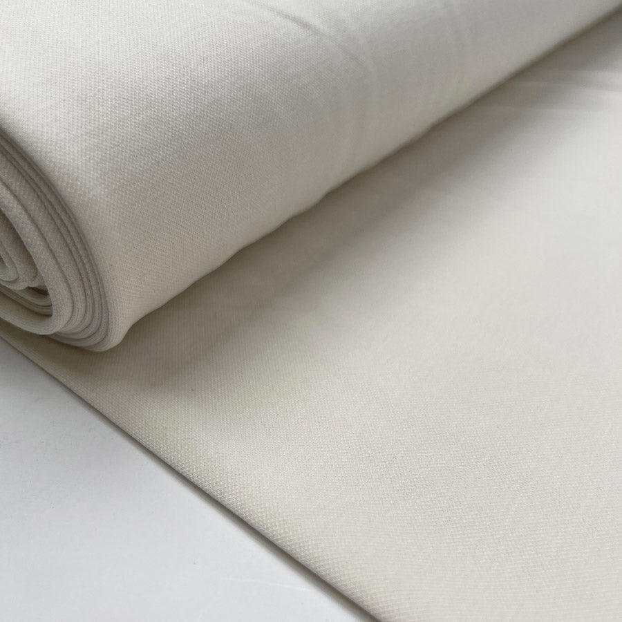 Viscose Tencel Finish Ivory Polyester Plain Soft Pique Knit Leisure Wear Fabric Bolt