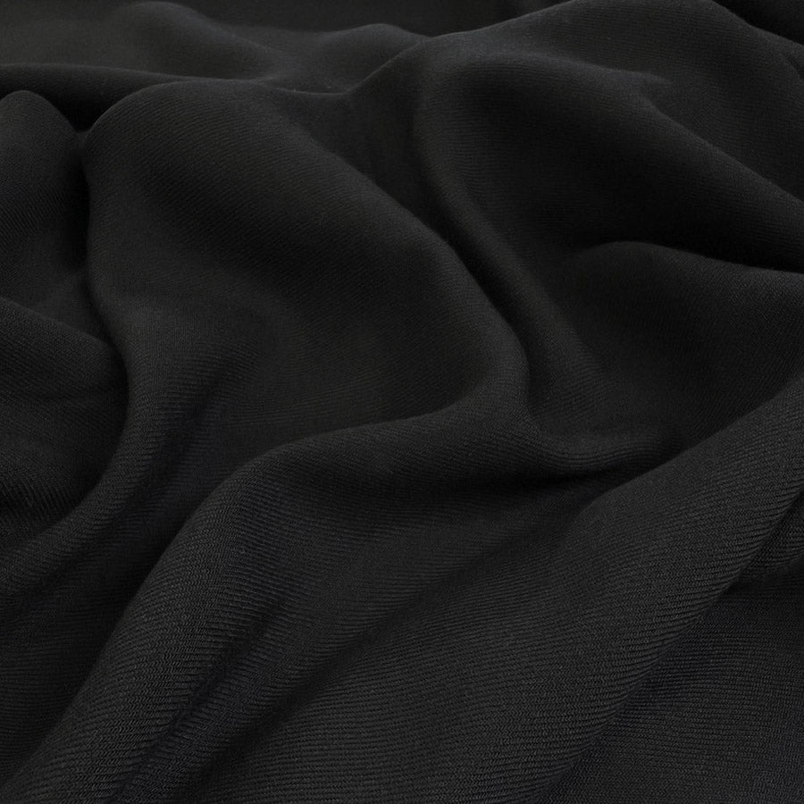 Viscose Twill Black Dress Fabric