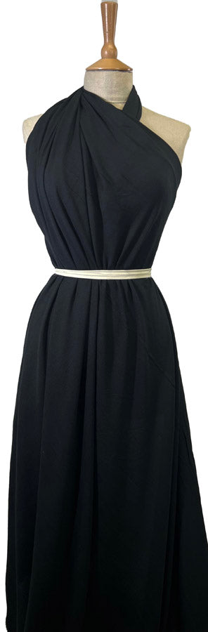 Viscose Twill Black Dress Fabric Mannequin