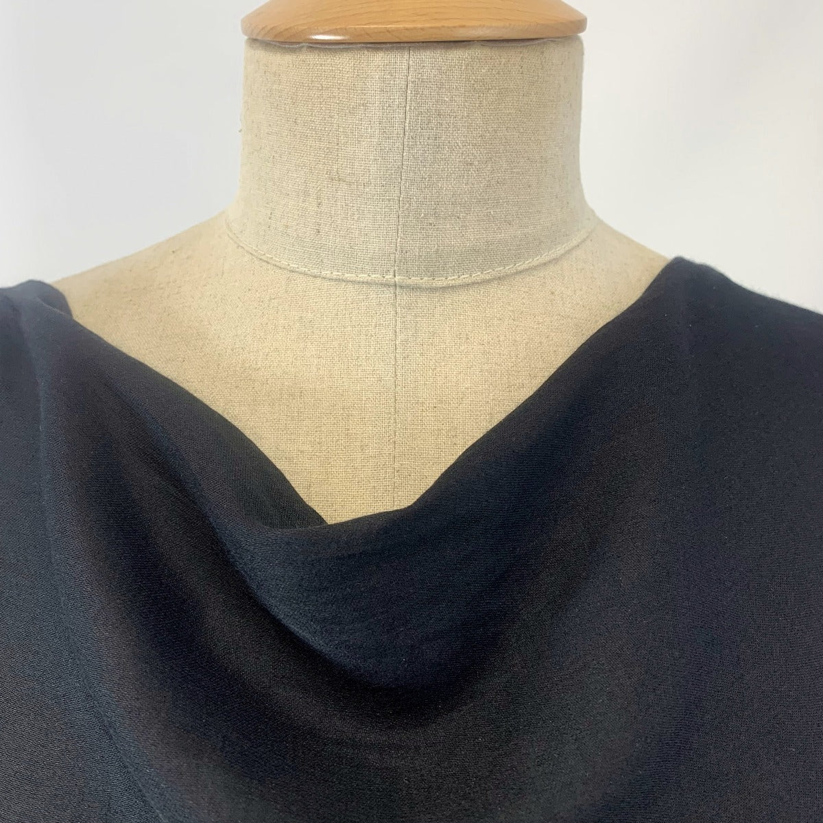 Voily Black Fabulous Poly Viscose Black Voile Fabric Neck