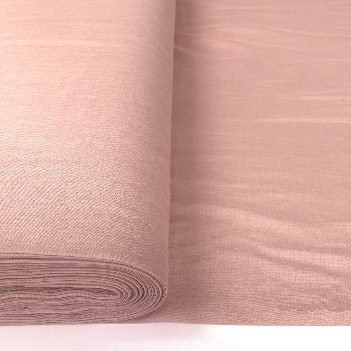 Voily Pink Fabulous Poly Viscose Dusky Pink Fabric Bolt