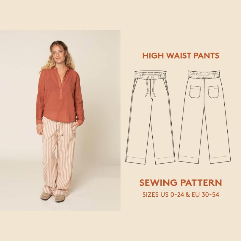 Wardrobe By Me High Waist Pants Pattern Cover