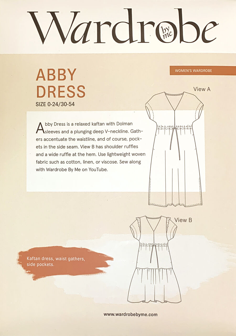Wardrobe by me abby dress sewing pattern cover