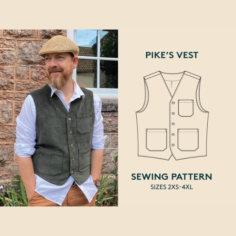 Wardrobe By Me Mens Pike Vest Sewing Pattern Cover