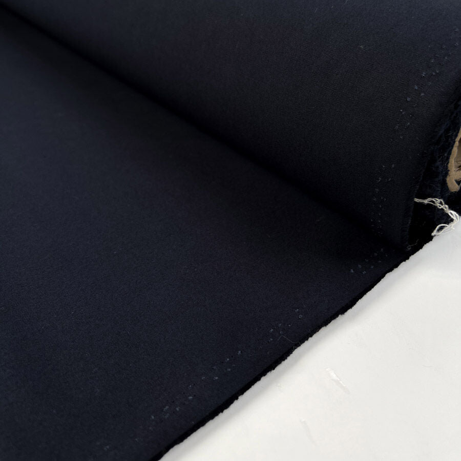 Water Resistant Cotton Cambric 6oz Midnight Navy British Coating Fabric Roll