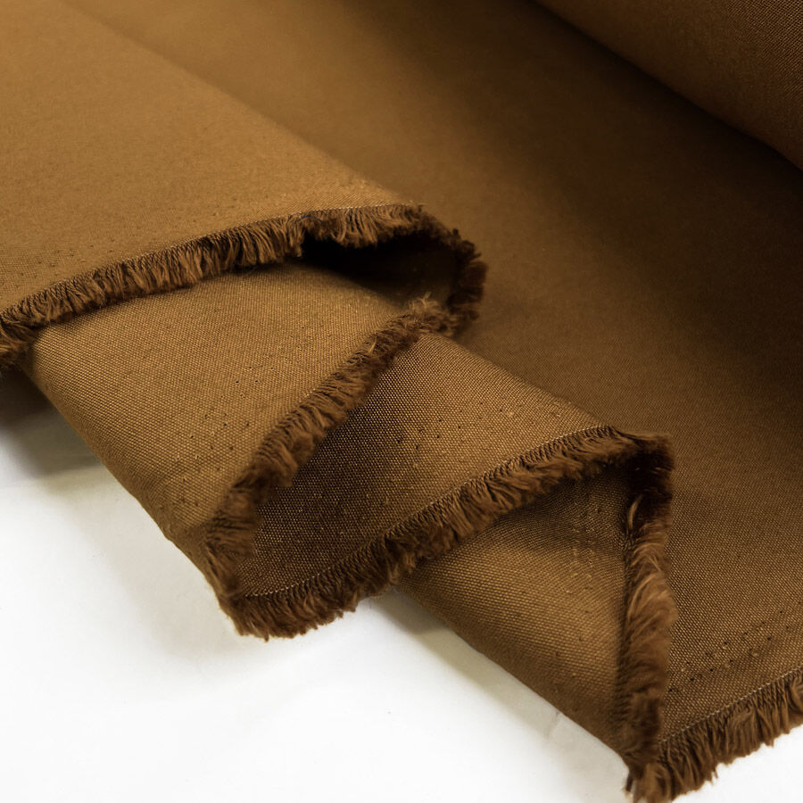 Water Resistant Cotton Cambric 8oz Tan British Coating Fabric Fold