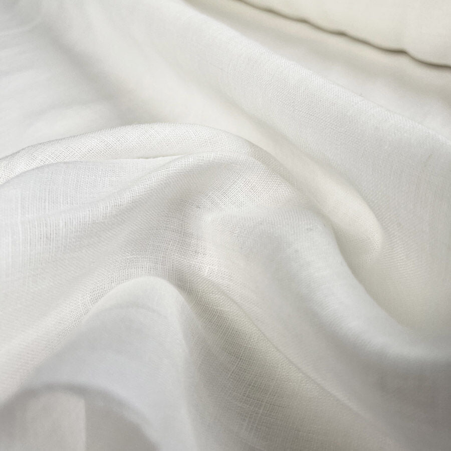 White Mischief Linen Italian Woven Dress Fabric