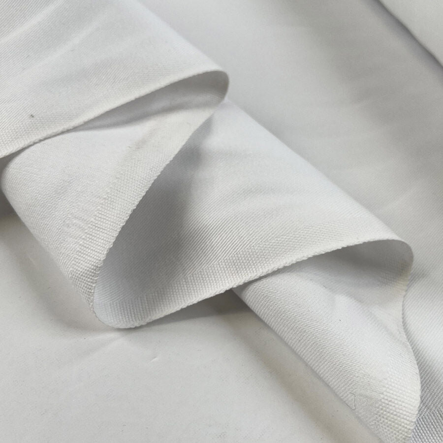 Whitehall Twill White Cotton Heavy Twill Trouser Fabric Fold