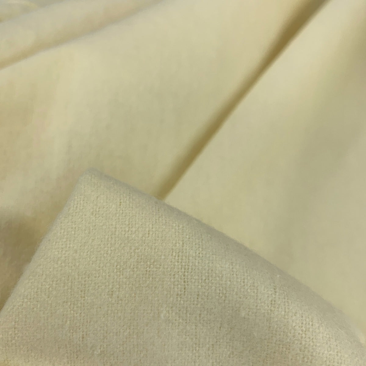Winceyette Plain Lemon Cotton Flannel Fabric Close Up