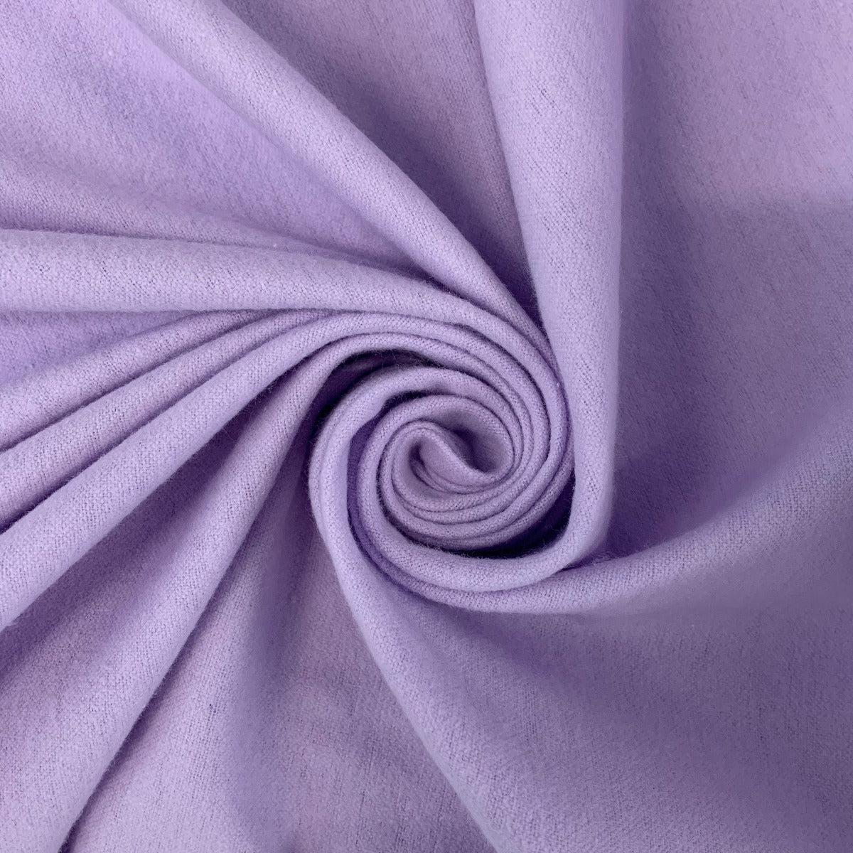 Winceyette Plain Lilac Cotton Flannel Fabric Swirl