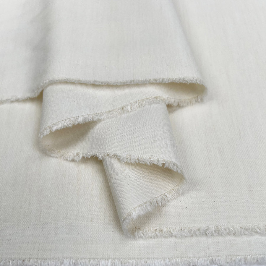 Wool Twill Ivory Polyester Viscose Elastane Plain Stretch Suiting Fabric Fold