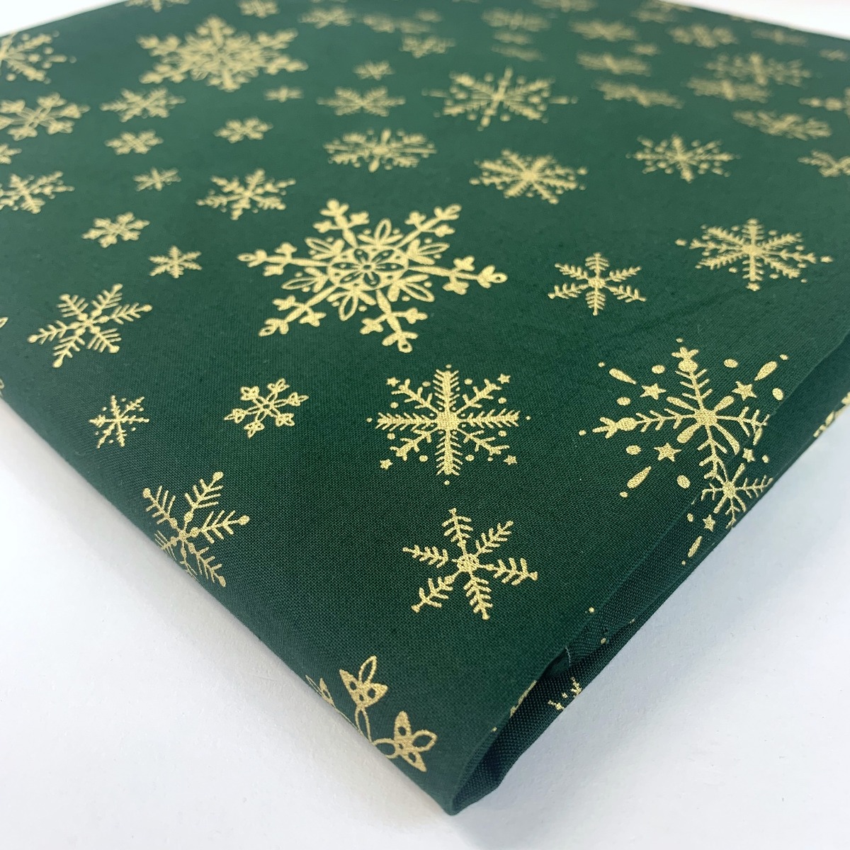 Christmas Snowflake - Green - Metallic - Fold