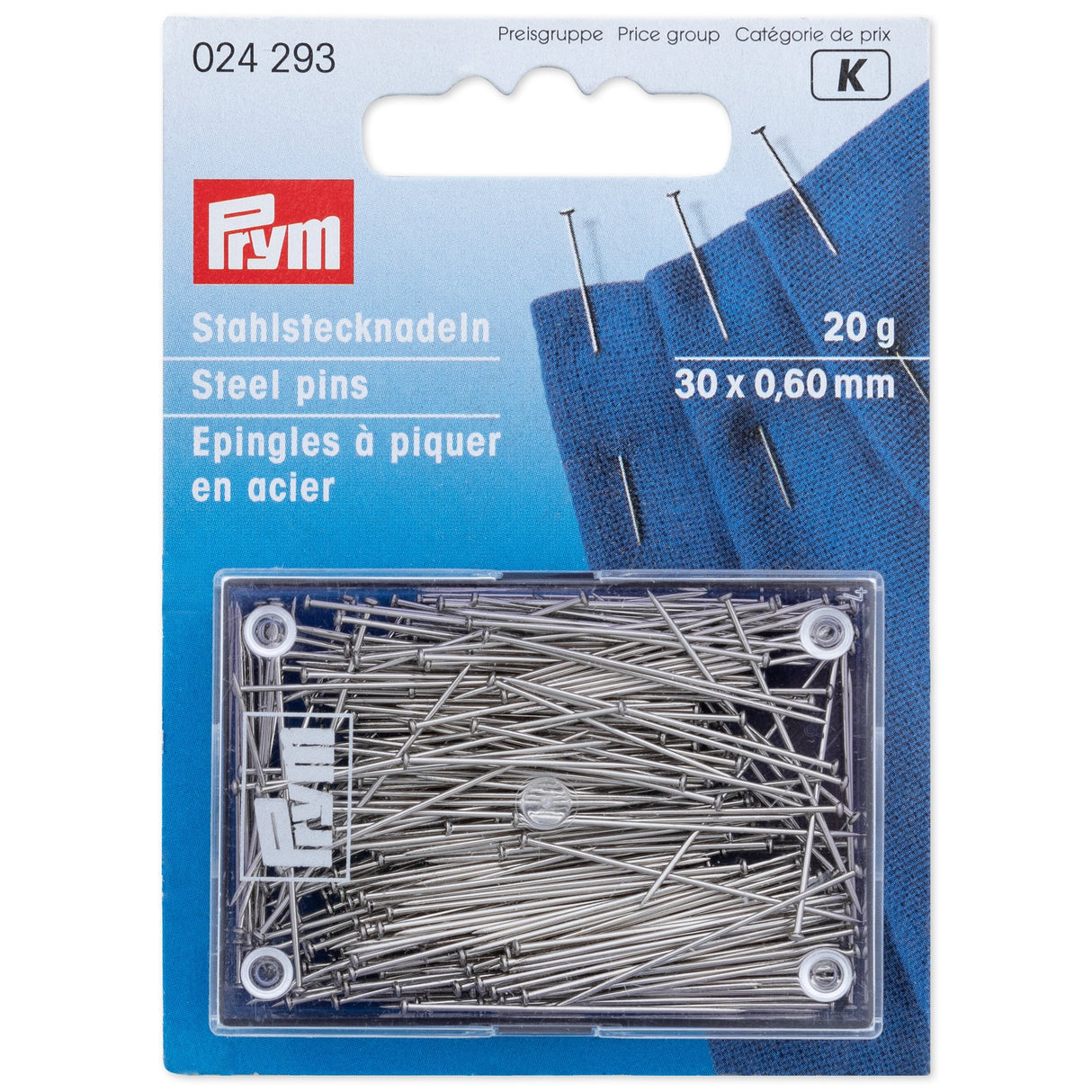 Prym - Hard Steel Pins - Silver (30 x 0.60mm)