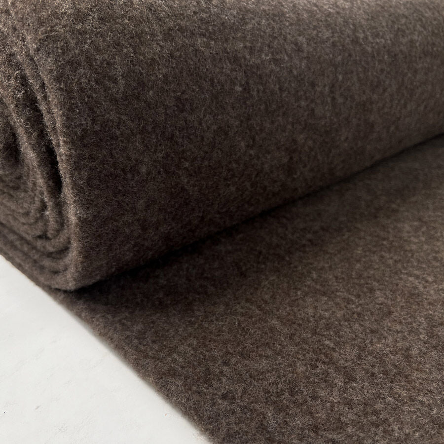 100% Fleece Wool Brown Australian Virgin Oeko Tex Knitted Coat Fabric Roll