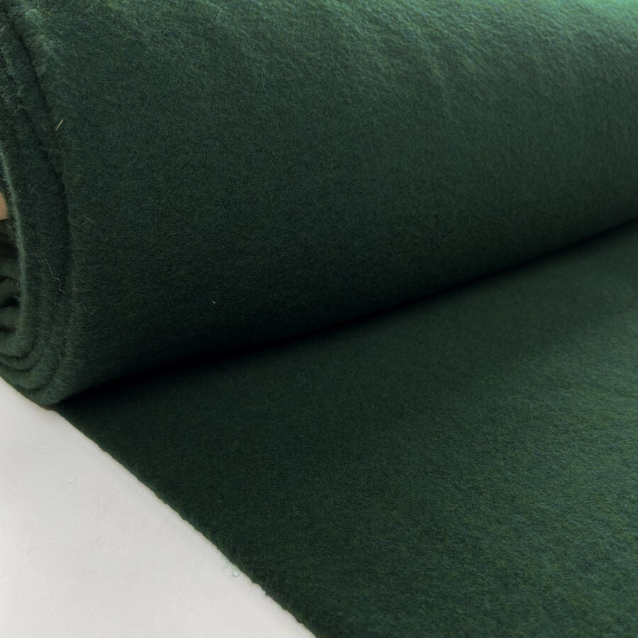 100% Wool Fleece - Forest Green