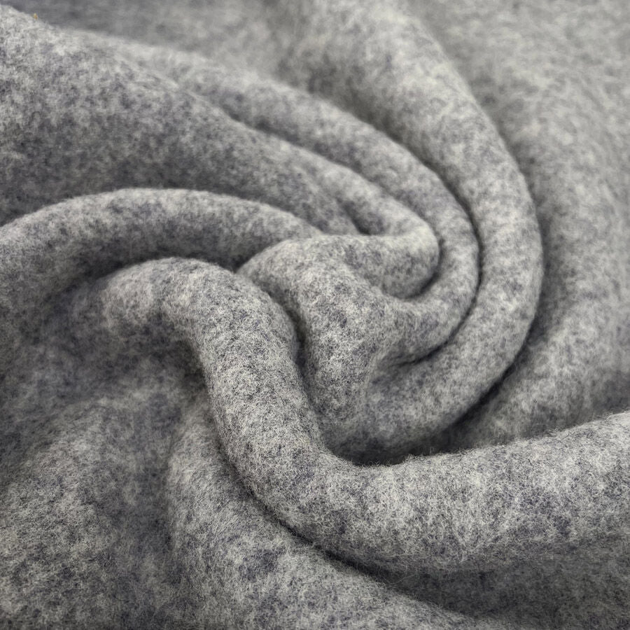 Remnant - 100% Wool Fleece - Light Grey (0.9m)