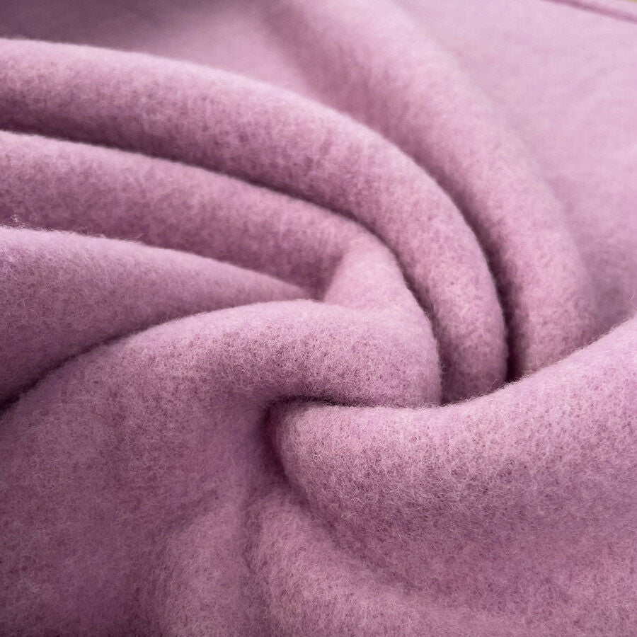 100% Fleece Wool Lilac Australian Virgin Oeko Tex Knitted Coat Fabric