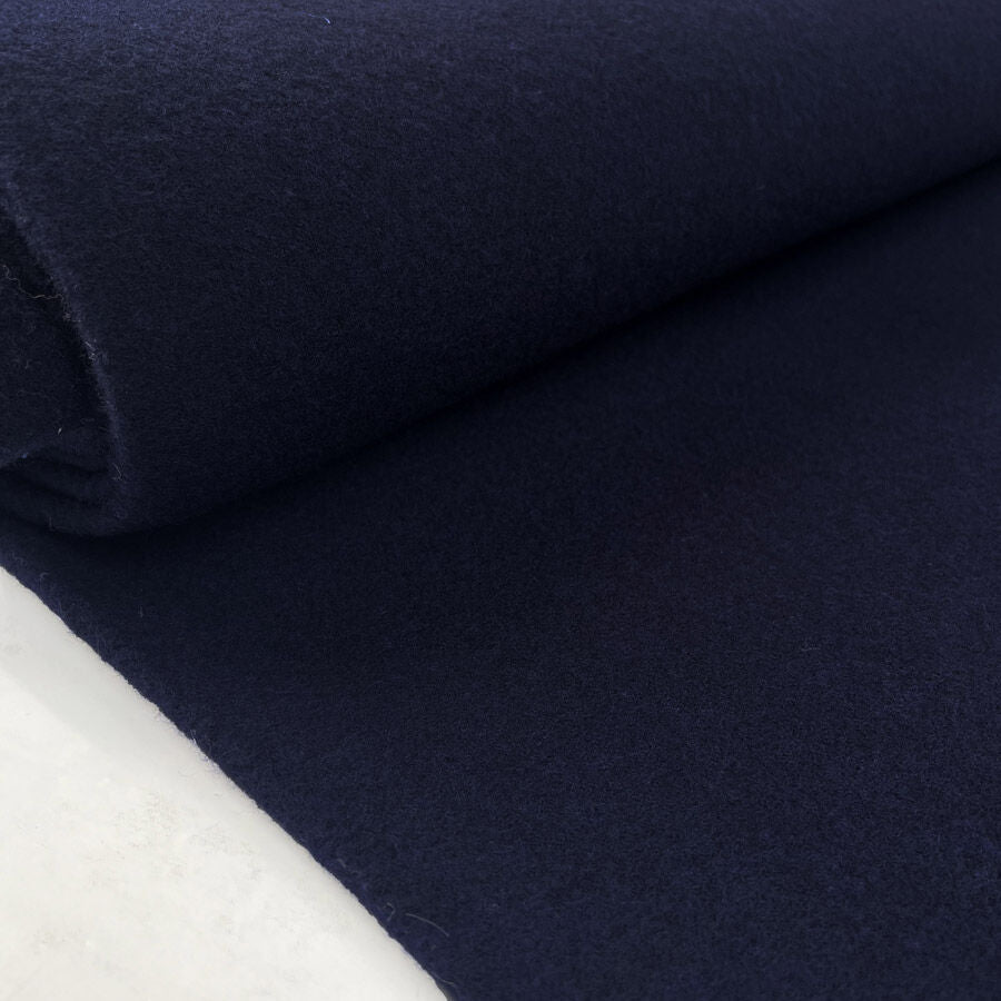 Remnant - 100% Wool Fleece - Navy (0.75m)