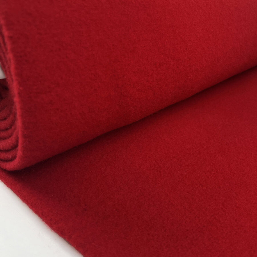 100% Fleece Wool Scarlet Red Australian Virgin Oeko Tex Knitted Coat Fabric Roll
