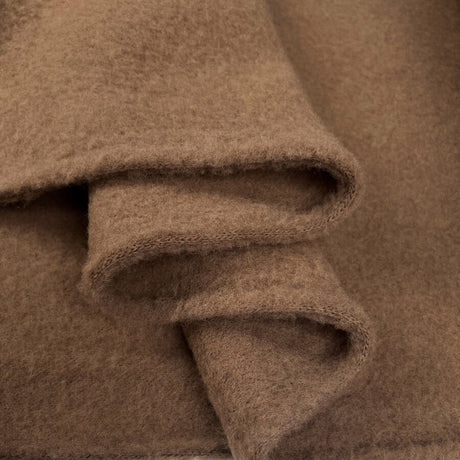 100% Fleece Wool Tan Australian Virgin Oeko Tex Knitted Coat Fabric Fold