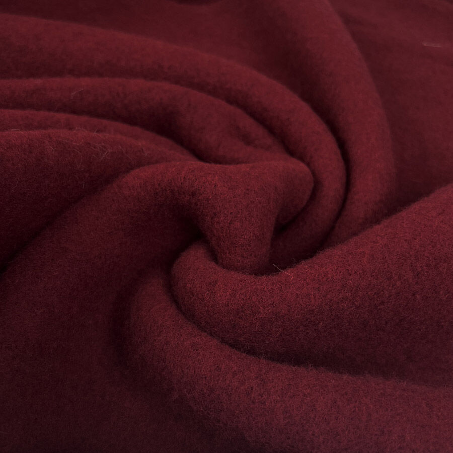Remnant - 100% Wool Fleece - Wine Red (1m)
