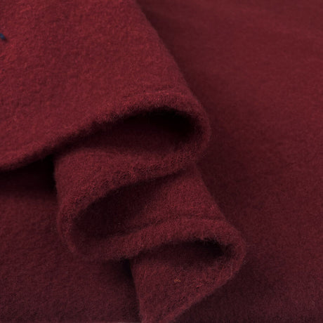 100% Fleece Wool Wine Red Australian Virgin Oeko Tex Knitted Coat Fabric Fold
