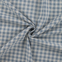 Washed Cotton Gingham Jacquard - Dusty Blue