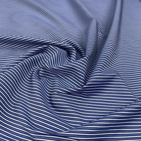 100% Cotton Shirting - Awning Stripe Navy