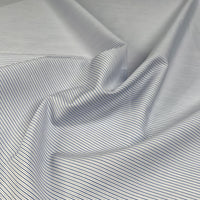 100% Cotton Shirting - Pencil Stripe Blue