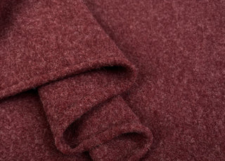 100% Merino Wool Bordeaux Warm Coating Fabric Fold