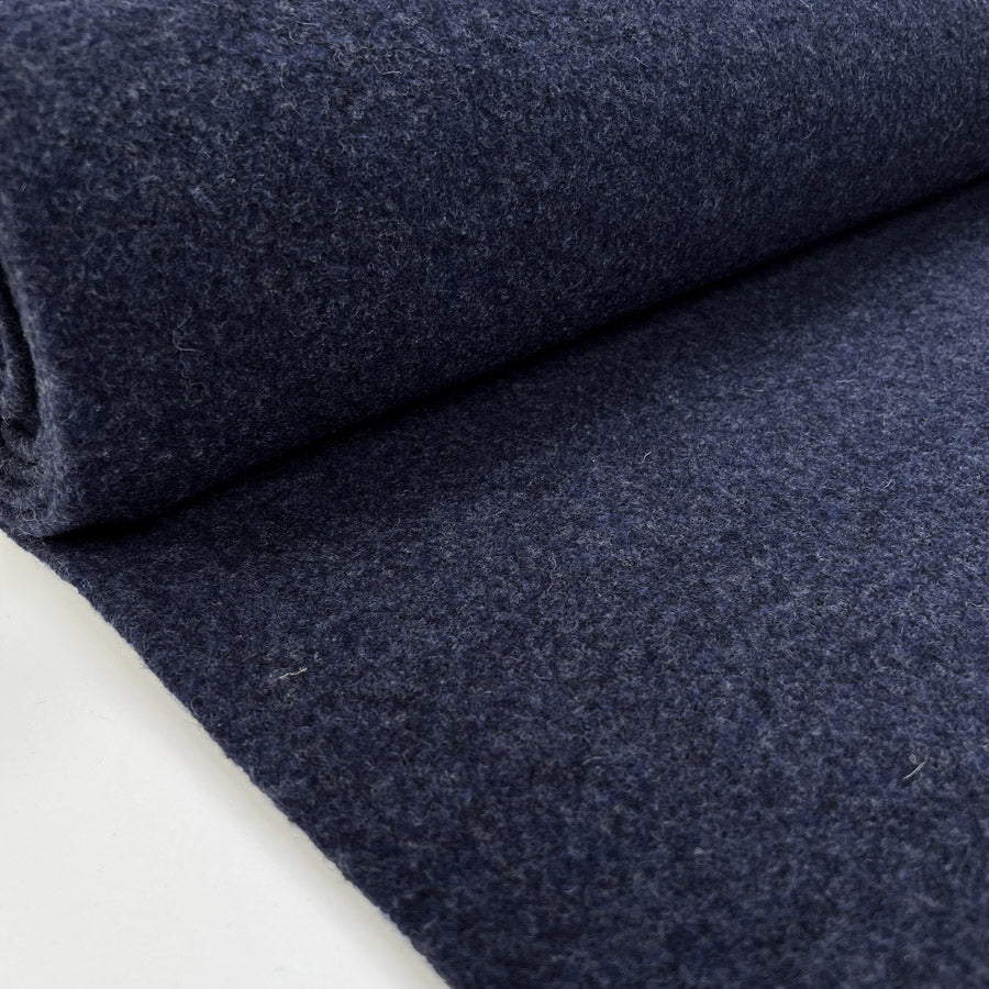 Navy Patterned Wool 250gsm Austrialian 100% Merino Wool Jersey | Navy – Croft Mill