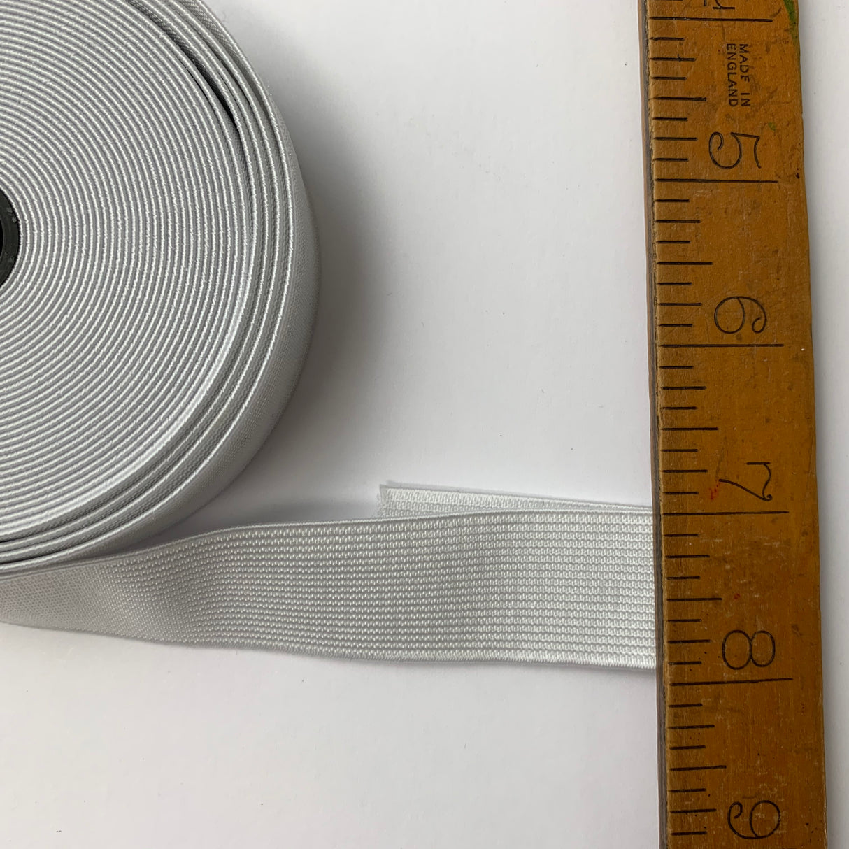 Elastic - White (25mm)