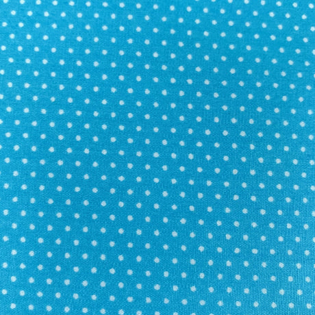 Remnant sewing room micro dot turquoise 1m