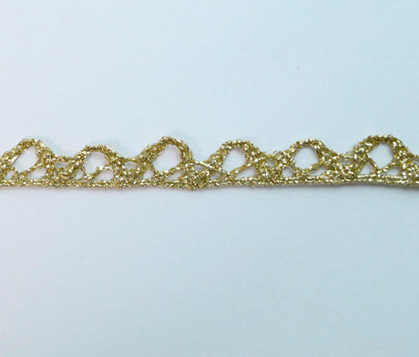 10mm Gold Lurex Trimming Edging Crafts S