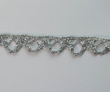 Silver Lurex Trim - Scallop (10mm)