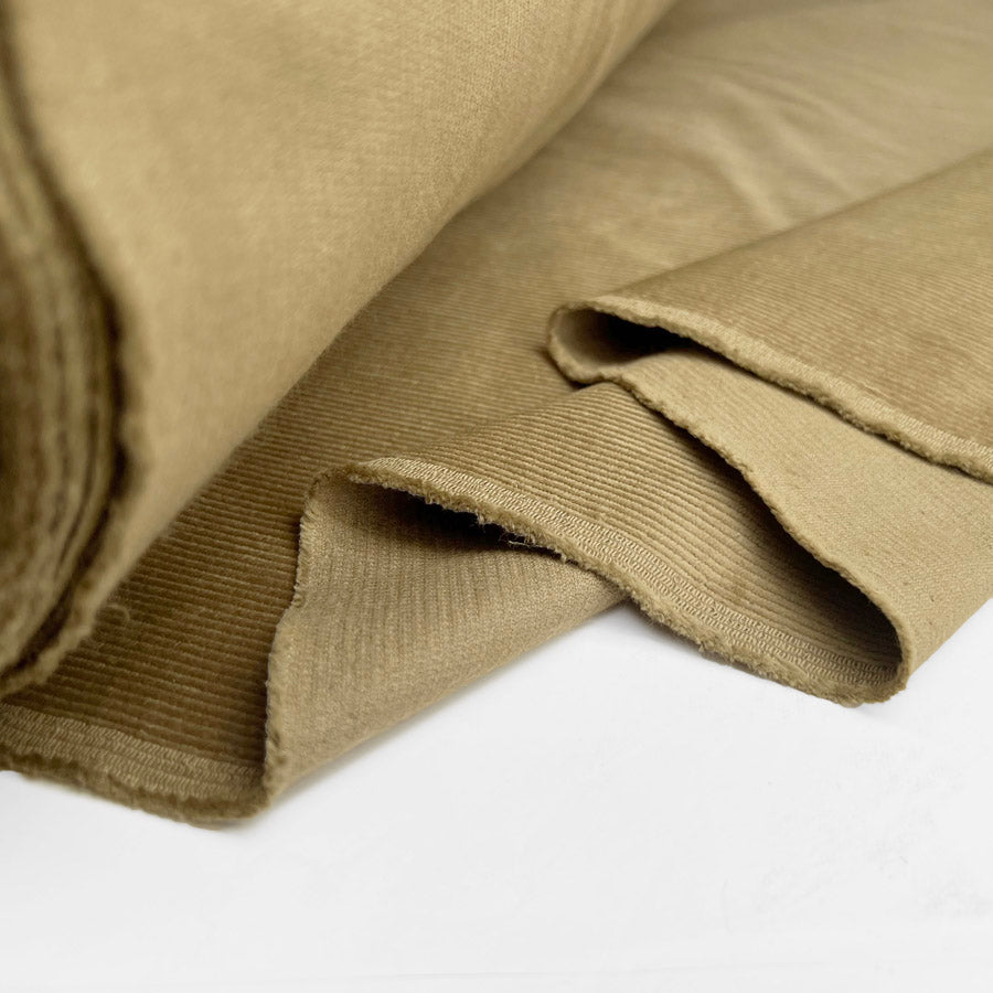 12 Wale Cotton Corduroy Fabric Win Win Pale Gold Fold